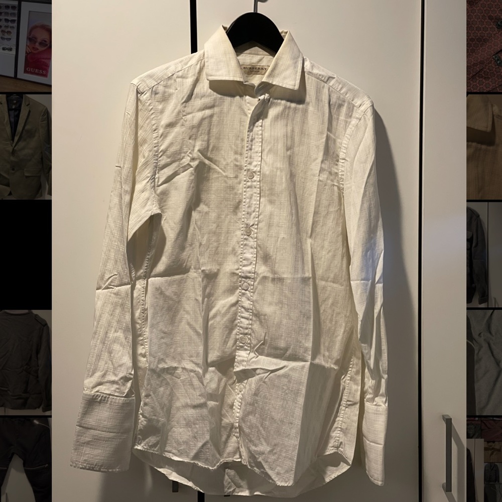 Burberry Mens Check Button Down size 15